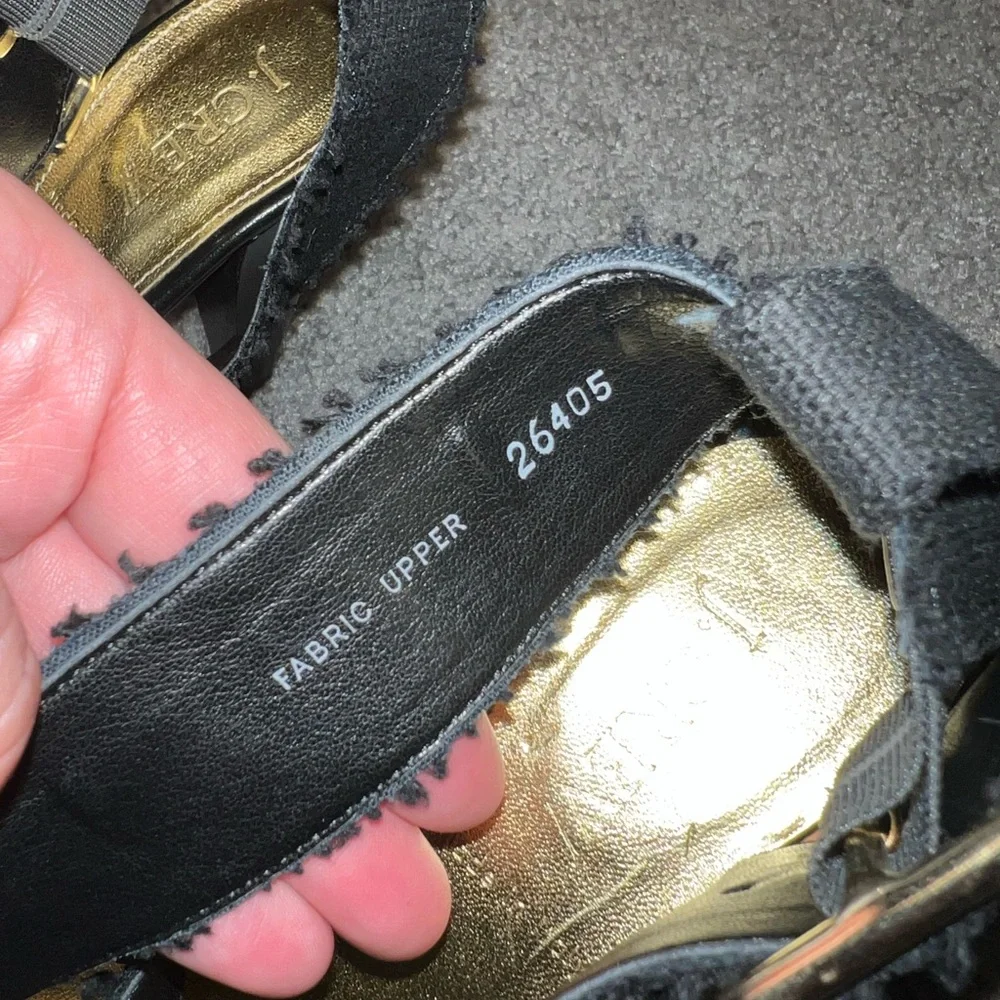 SOLD J. Crew Size 8 Women’s Agnyss Platform Sandal Elastic Fabric Open Toe Heel - Picture 9 of 14